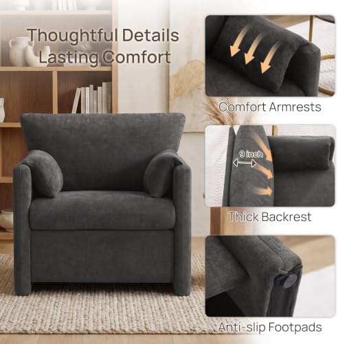 33" Accent Chair,Comfy Reading Chair,Cozy Armchair For Living Room,Bedroom