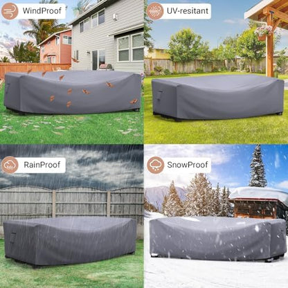 Outdoor Patio Furniture Covers Waterproof 98"Lx78"Wx30"H Grey