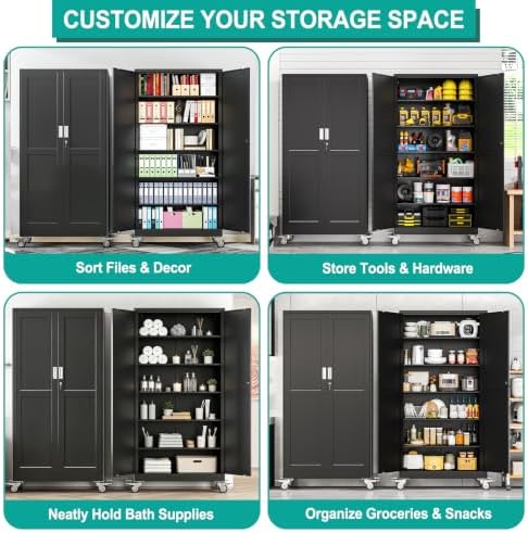 78.7" Tall Metal Storage Cabinet