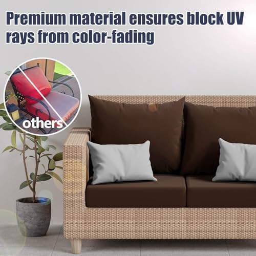 8Pcs Outdoor Cushion Covers, Stretch Patio Furniture Couch Chair Slipcovers