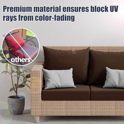 8Pcs Outdoor Cushion Covers, Stretch Patio Furniture Couch Chair Slipcovers