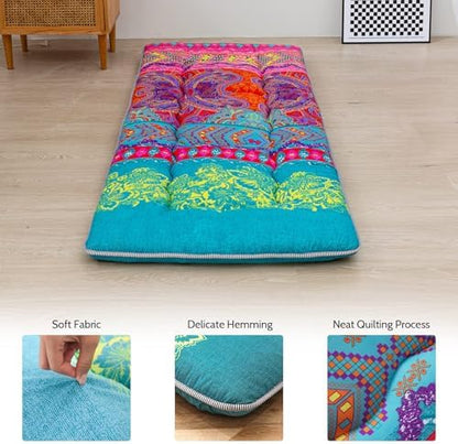 MAXYOYO Japanese Floor Mattress 4" Thick Small Size Foldable Futon Mattress