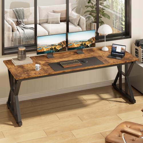 63" Large Computer Desk with Thickened Frame for Home Office, Living Room
