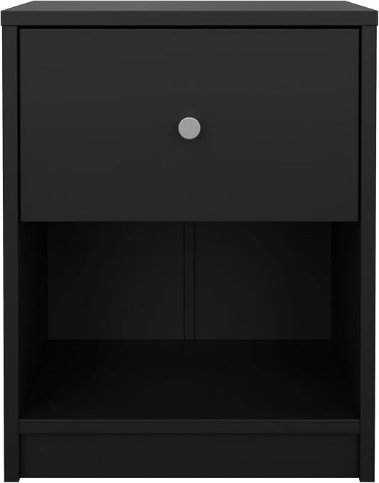 Tvilum Portland Black 3-Piece Bedroom Set - 6 Drawer Double Dresser and Nightstand Set of 2