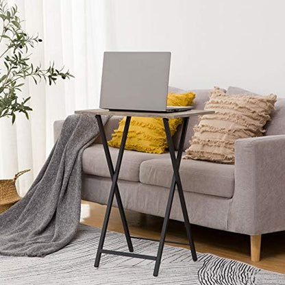 HOOBRO Folding TV Table, TV Tray, Stable Snack Table for Small Space