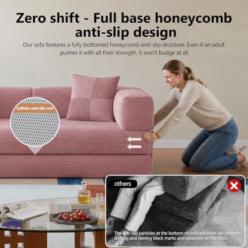 78.8" Boneless Couch for Living Room, Futon Sleeper Sofa Bed
