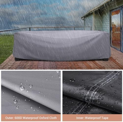 Outdoor Patio Furniture Covers Waterproof 98"Lx78"Wx30"H Grey