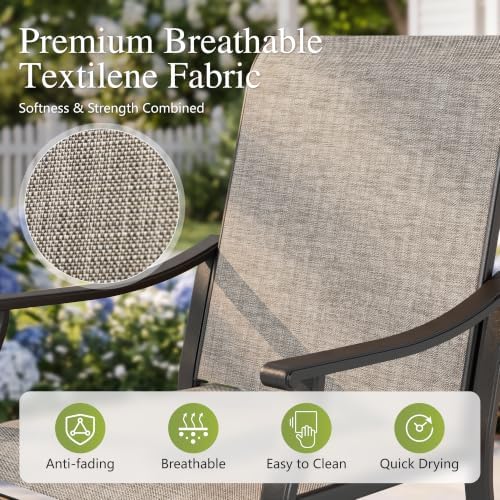 Sophia & William Patio Dining Set for 6 w/Wood-Like Metal Table