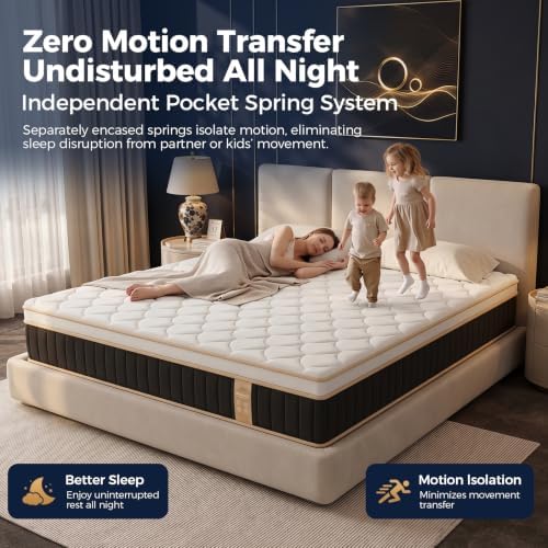 Queen Mattress 12 Inch, Pressure Relief and Motion Isolation