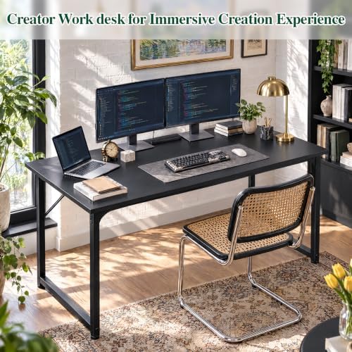 Computer Desk, 48 Inch Home Office Desk, Gaming desk, Black