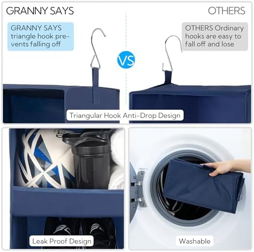 GRANNY SAYS 3-Shelf Hanging Closet Organizer, Foldable Storage, 2 Pack
