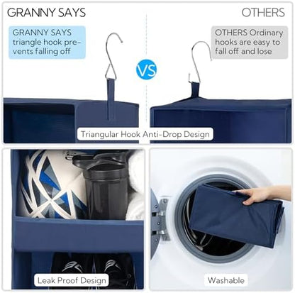 GRANNY SAYS 3-Shelf Hanging Closet Organizer, Foldable Storage, 2 Pack