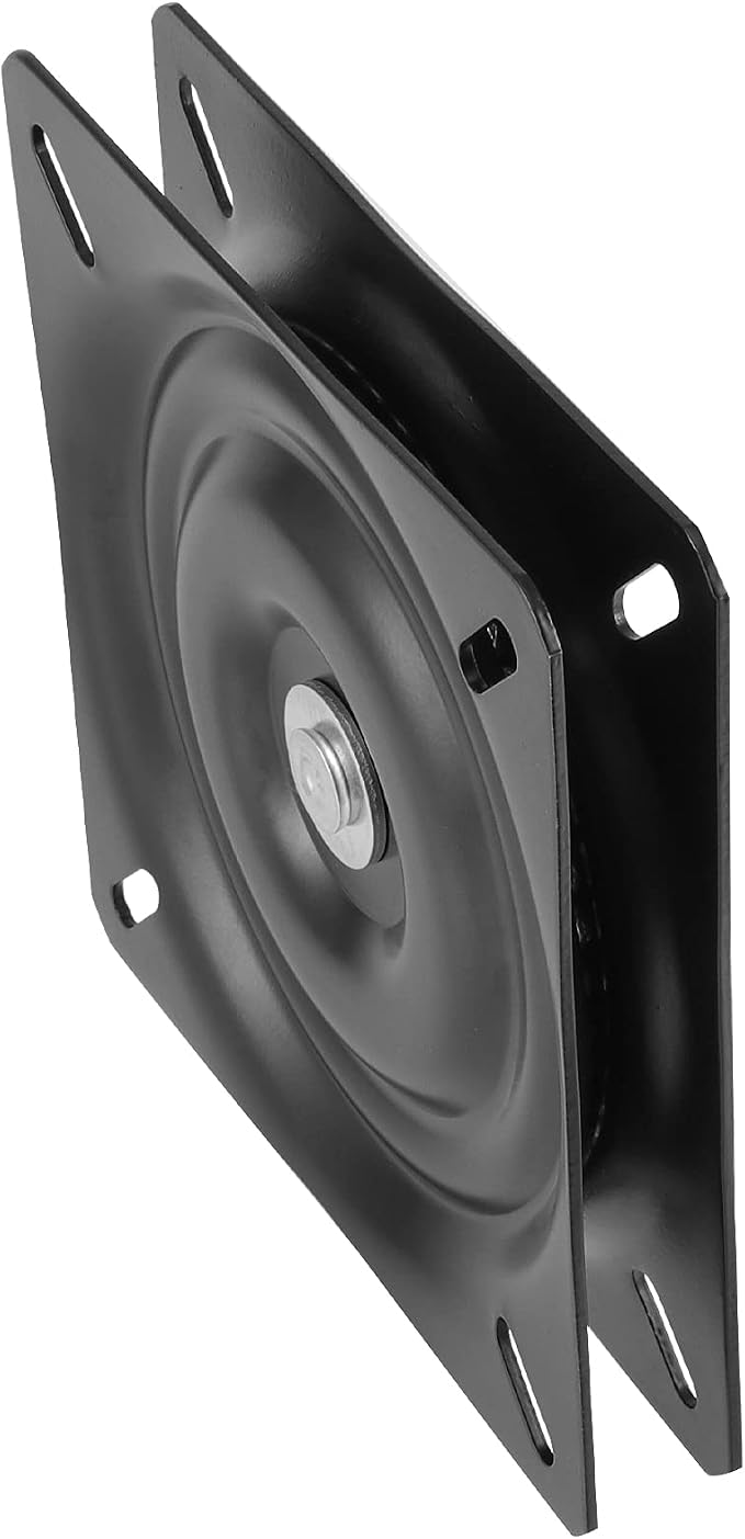 HAKZEON 4 Pack Heavy Duty Bar Stool Swivel Plate, 6.25 Inch Square, 300 lbs Capacity, Black
