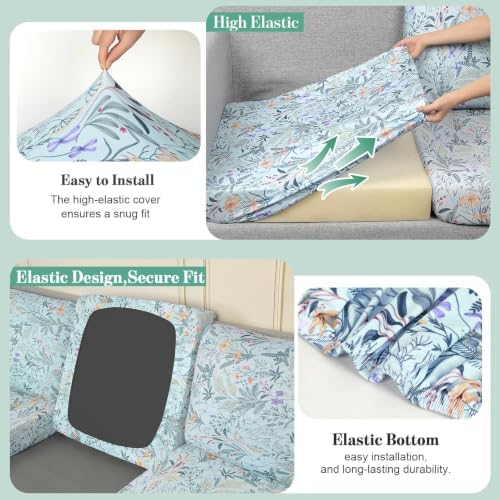 3Pcs Patio Cushion Covers Stretch Outdoor Furniture Protector Slipcovers