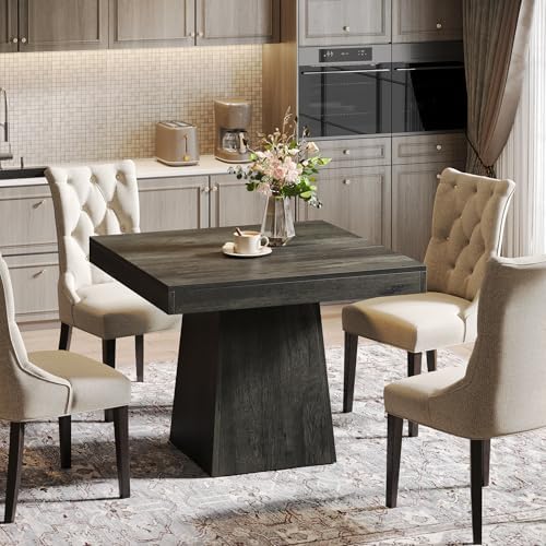 Tribesigns Square Dining Table for 4, 31.5" Farmhouse Small Kitchen Table