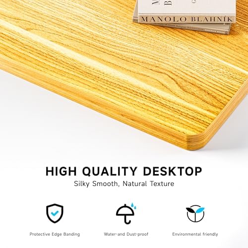 BIZUM Whole-Piece Particle Board Table Top Wood Countertop for Standing Desk DIY, 55x28x1 Inch Maple Desk Top