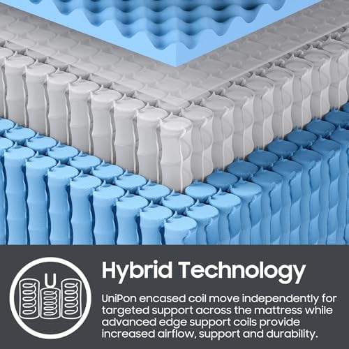 Firm Queen Mattress 12 inch for Pain and Pressure Relief, Cooling Hybrid Mattress with Extra Back and Lumbar Hip Support, Pressure and Back Pain Relief,365 Nights Trial