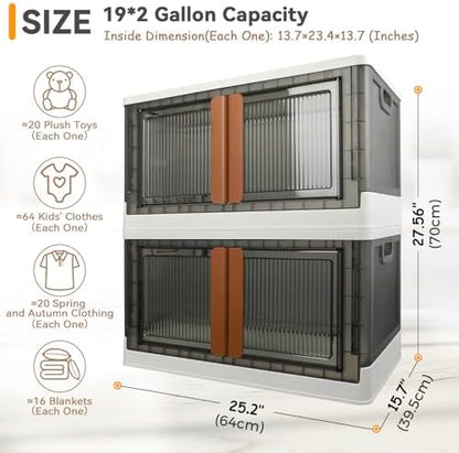 Storage Bins, Cabinet with Lids, Extra Large Useful Box