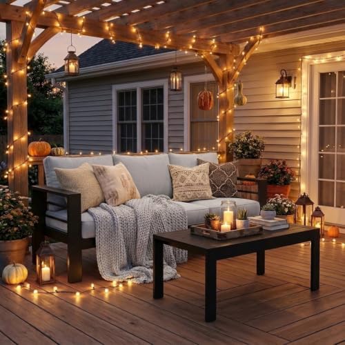 Aluminum Patio Sofa Set, All Weather Outdoor Couch with 10" Back Cushion