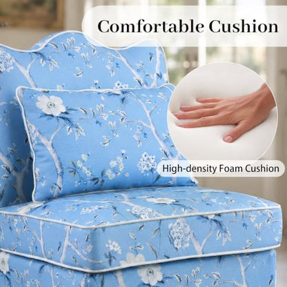 Floral Accent Chairs Set of 6, French-Inspired Lounge Chair