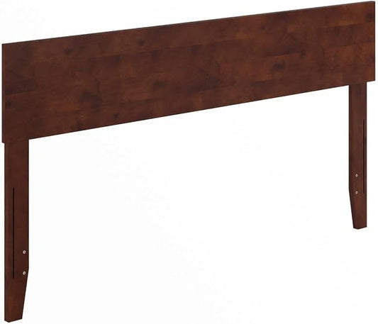 AFI, Orlando Queen Adjustable Modern Solid Wood Panel Headboard, Walnut