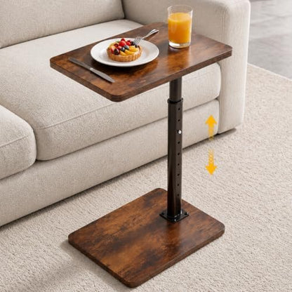 Adjustable 18"-33" TV Tray Table, Couch Side Table for Small Spaces