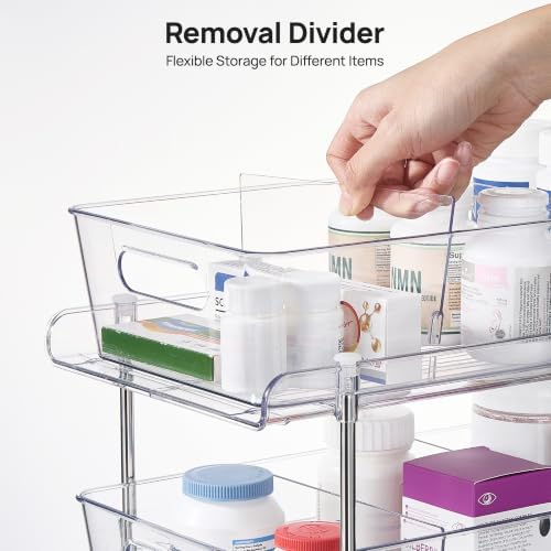 Vtopmart 2 Pack Larger Pull Out Bathroom Under Sink Organizer (M-Standard)