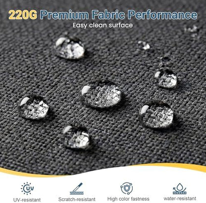 3-Piece Outdoor Patio Furniture Set for All-Weather, Heavy-Duty Metal Outside Furniture with Washable Thick Cushions, Patio Sectional with Coffee Table for Patio, Deck, Backyard, Garden, Grey