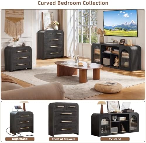Dresser for Bedroom Set of 2, Small Dressers Chest of Drawers