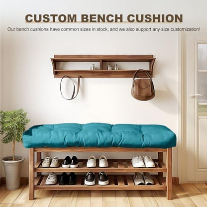 Bench Cushions for Indoor Furniture,36x14x4 in,Dark Blue
