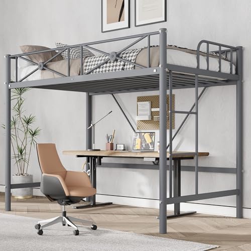 Garvee Metal Loft Bed Twin Size