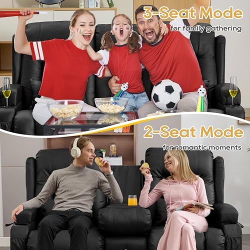 IPKIG Power Loveseat Recliner Sofa with Flip Back Console, 67" - 3 Seat