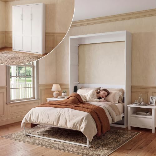 Olela Queen Murphy Bed, Space-Saving Wall Bed for Home Office & Guests