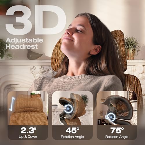 ELABEST X100 Ergonomic Mesh Office Chair with Footrest, Big and Tall Home Desk Chair with 5D Flip-Up Arms