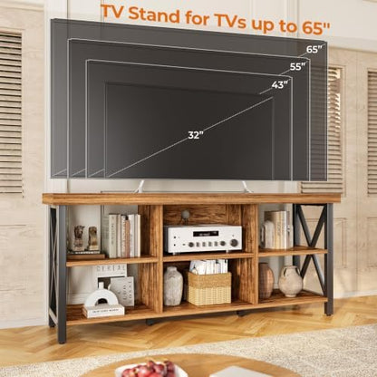 GreenForest TV Stand for 65 in TV, 55" Entertainment Center for Living Room