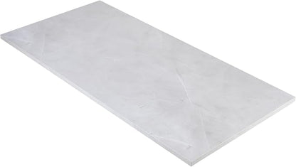 Kaboon Universal Tabletop 45"x20", Solid One-Piece Melamine Table Top, L-Desk Floating Desk DIY, Home and Office, White Rock