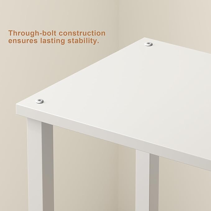 TUTOTAK End Table, Set of 2, Side Table, Nightstand, 2-Tier Storage Shelf, Sofa Table for Small Space, Living Room, Bed Room TB01BW035