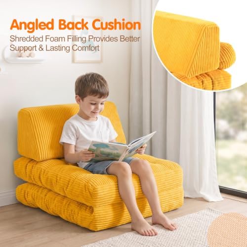 MeMoreCool Kids Couch, 3-in-1 Fold-Out Foam Chair