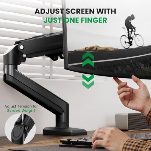SIAGO 63 x 24 Inch Electric Standing Desk with Single Monitor Stand