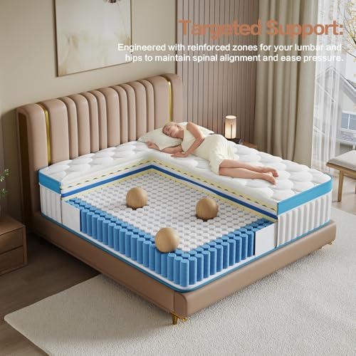 Queen Mattress, 14 Inch Memory Foam Bed in a Box, Cool Sleep