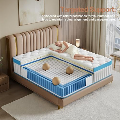 Queen Mattress, 14 Inch Memory Foam Bed in a Box, Cool Sleep
