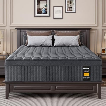 10 inch Firm King Mattress for Pain and Pressure Relief, Hotel Style Hybrid Mattress with Extra Back and Lumbar Hip Support, Fiberglass Free, 365 Nights Trial
