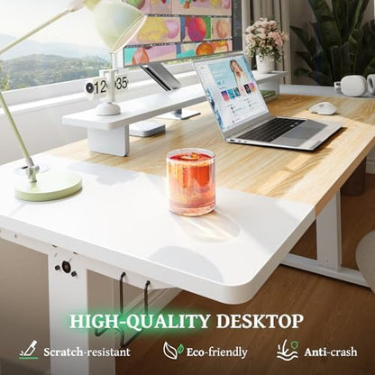 SIAGO 48 x 24 Inch Electric Standing Desk, 0.8 Inch Thick Tabletop