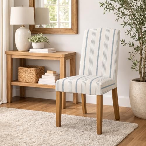 HomePop Parsons Dining Chair - Blue Calypso Stripe (Set of 2)