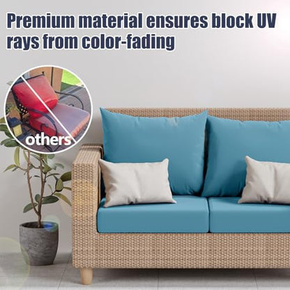 8Pcs Outdoor Cushion Covers, Stretch Patio Furniture Couch Chair Slipcovers