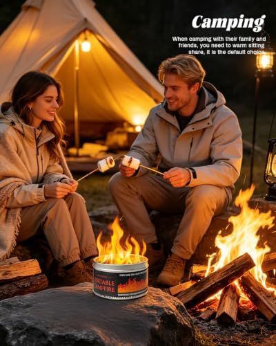 2 Pack Smores Fire Pit Portable Campfire Mini Fire Pit for Outdoor Camping, Indoor, Tabletop, Picnics, Backyard & Travel Smores kit, 3-5 Hours Burn Time,Smores Maker Portable Firepit Bonfire