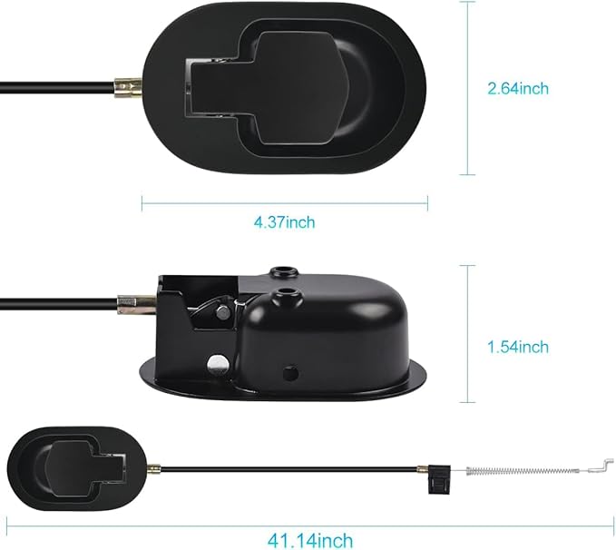 Sopito Universal Metal Recliner Handle Replacement, Exposed Adjustable Cable from 4.7 to 5.2inch, Recliner Cable Pull Replacement Parts Fits for Lift Chair Electric Sofa Message Chair