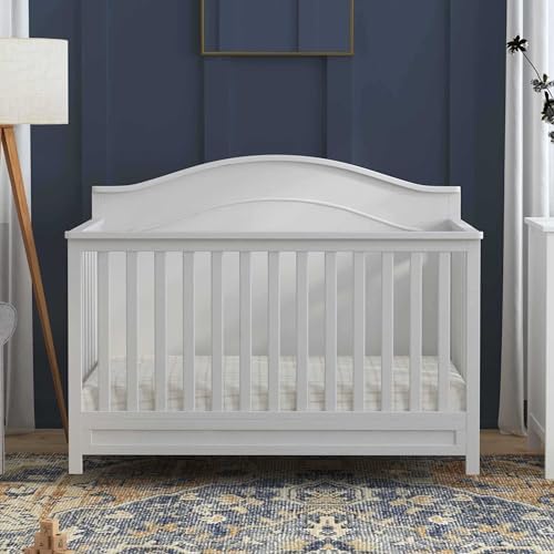 DaVinci Charlie 4-in-1 Convertible Crib, GREENGUARD Certified, White