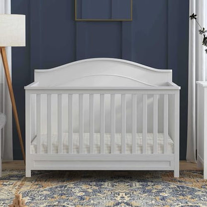 DaVinci Charlie 4-in-1 Convertible Crib, GREENGUARD Certified, White