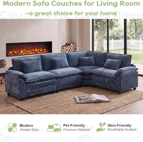 Oprisen 116" Modular Sectional Sofa, Comfy Deep Cloud Couch with Corner